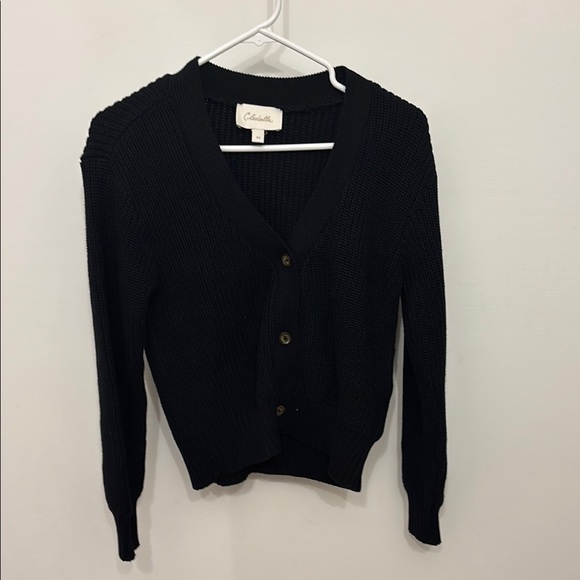 Coldwater Creek Black Cardigan Classic Knit Sweater - Picture 1 of 2